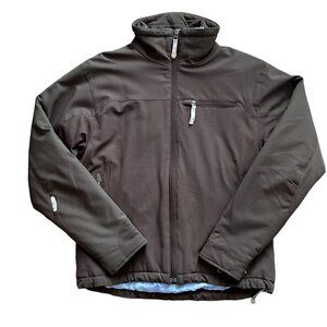 Cloudveil Womens Jacket Medium Brown Softshell Full Zip High Neck Drawstring Hem